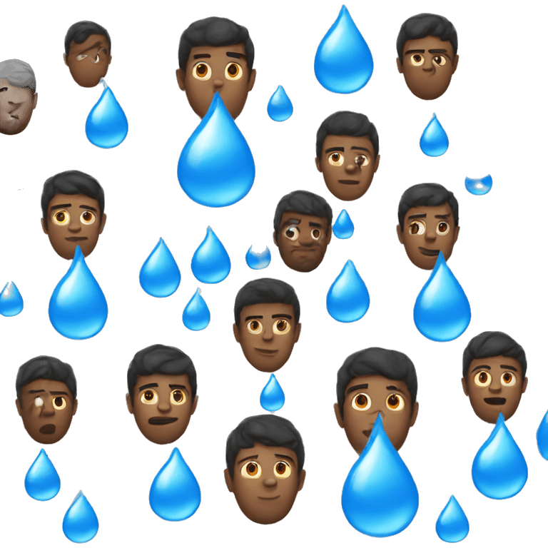 blue drops emoji