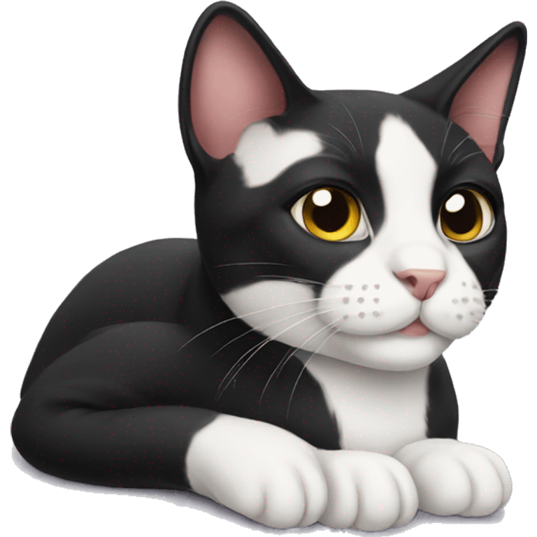 Tuxedo cat emoji