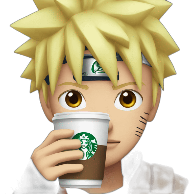 naruto drinks starbucks emoji