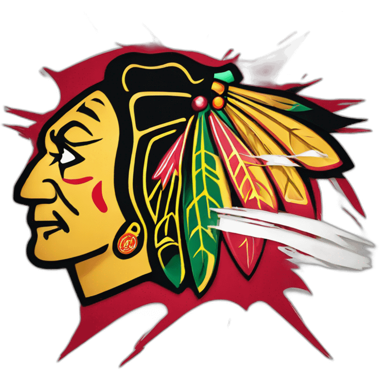 Chicago Blackhawks logo emoji