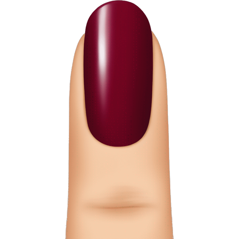 Putting dark red nail polish  emoji