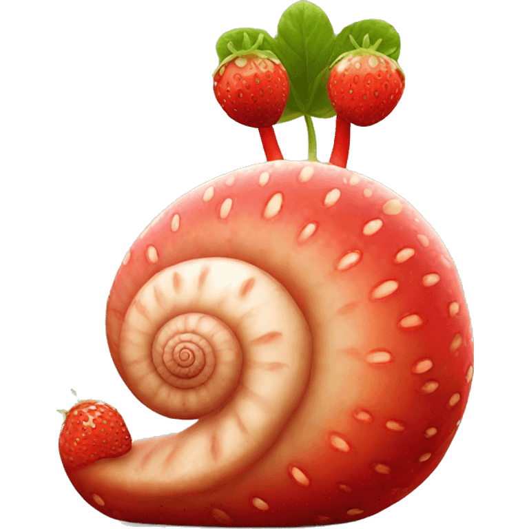 Strawberry snail emoji