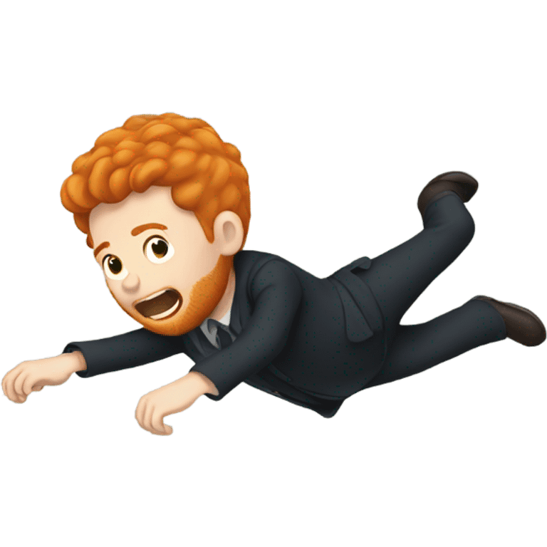 Ginger falling  emoji