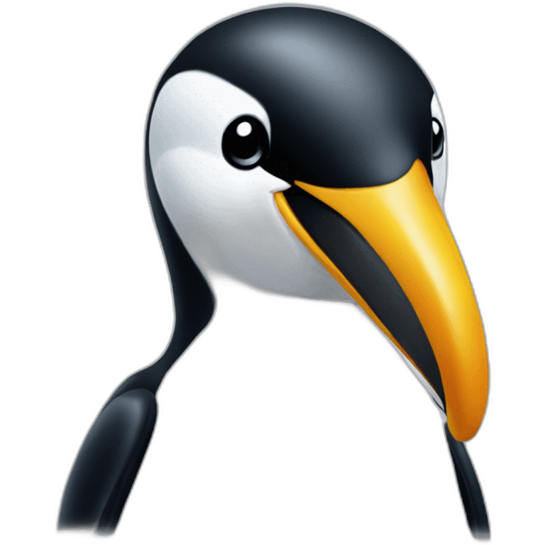 pingouin head smiling emoji