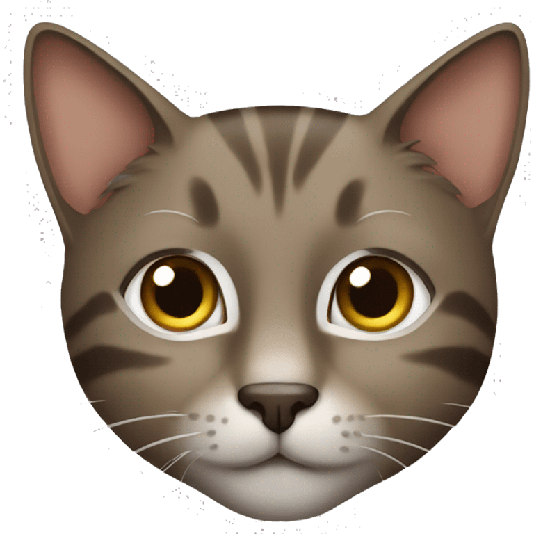 brown and grey cat emoji