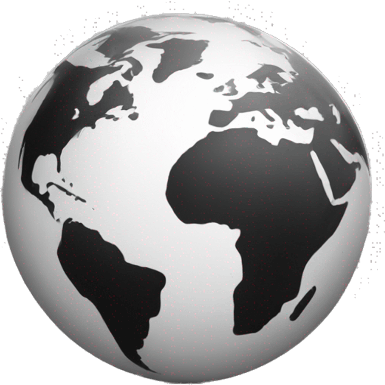 black and white globe emoji