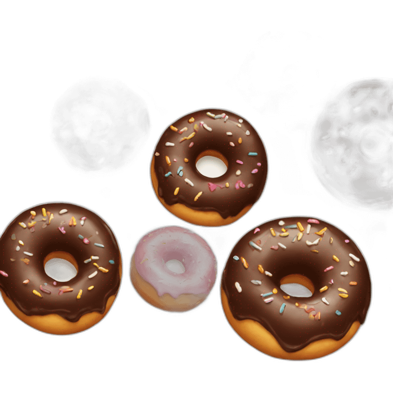 Mini chocolate donut emoji