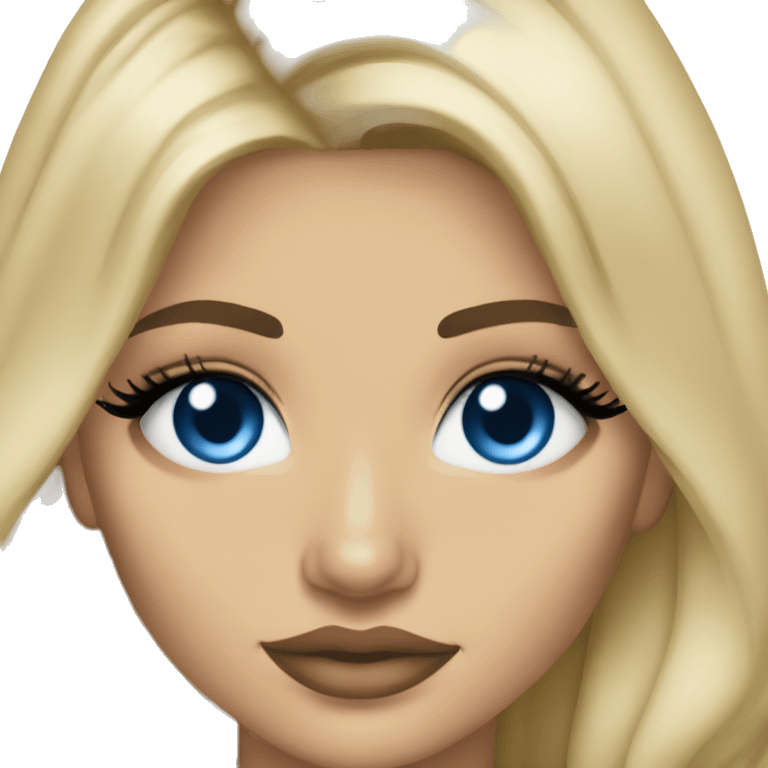 blonde kylie jenner with blue eyes emoji