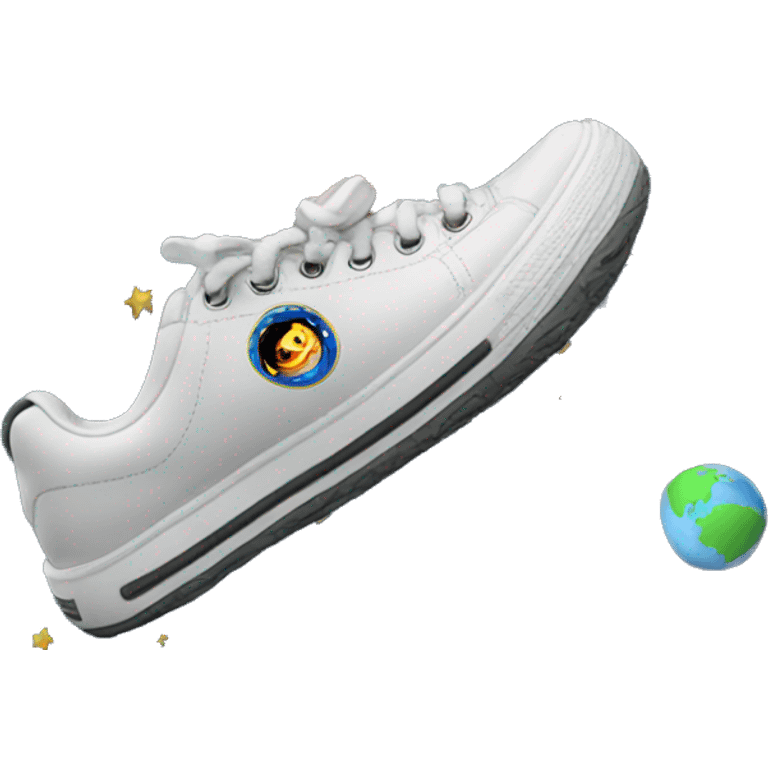 eating a shoe in space emoji