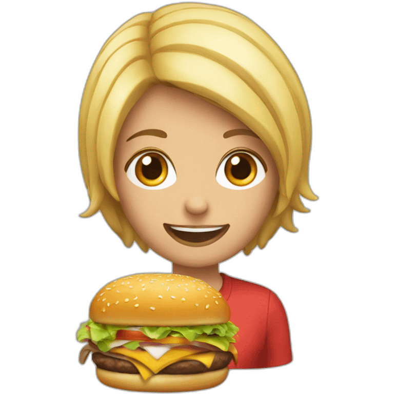 una cobaya con hamburguesa emoji