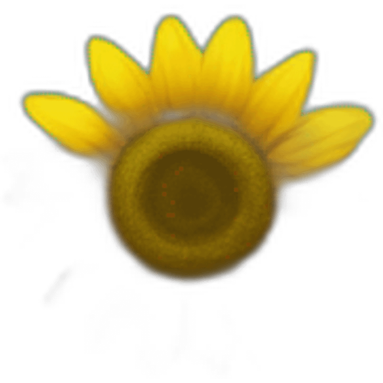 A sunflower dying emoji