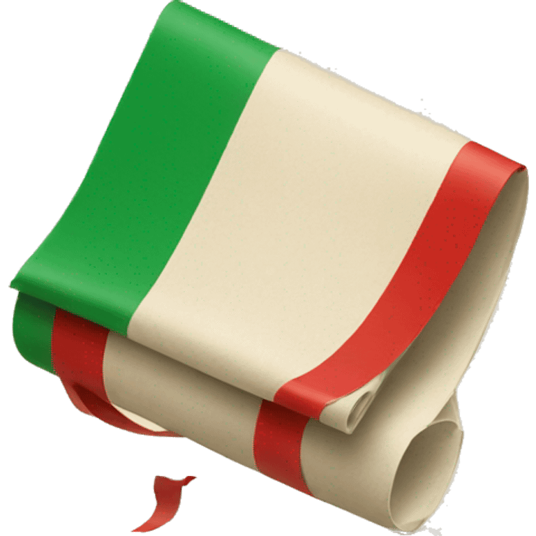 diploma with italian flag emoji