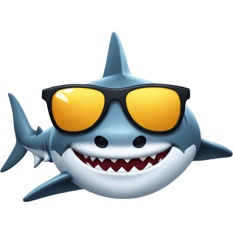 Shark with sunglasses emoji