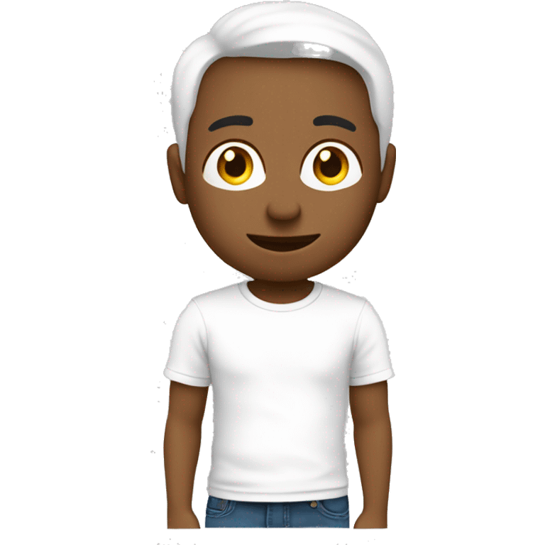 Camiseta blanca corta (solo la camiseta) emoji