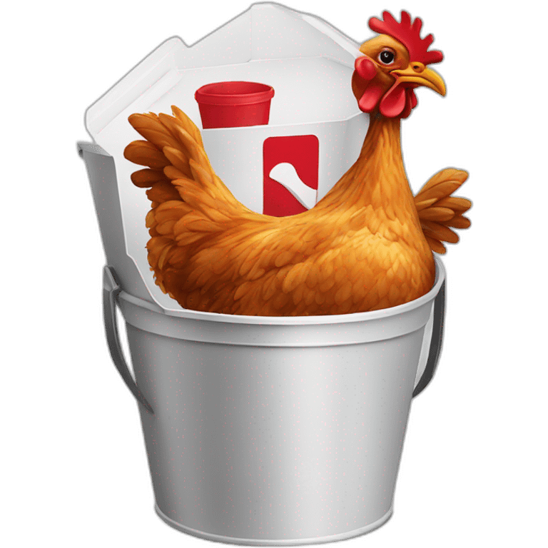 KFC bucket with chicken emoji