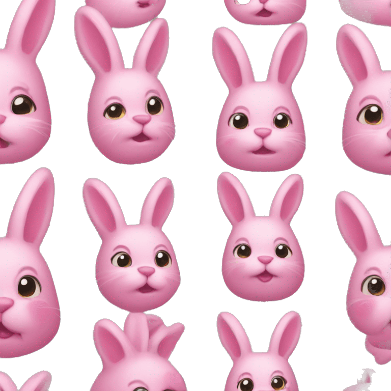 Pink bunny emoji