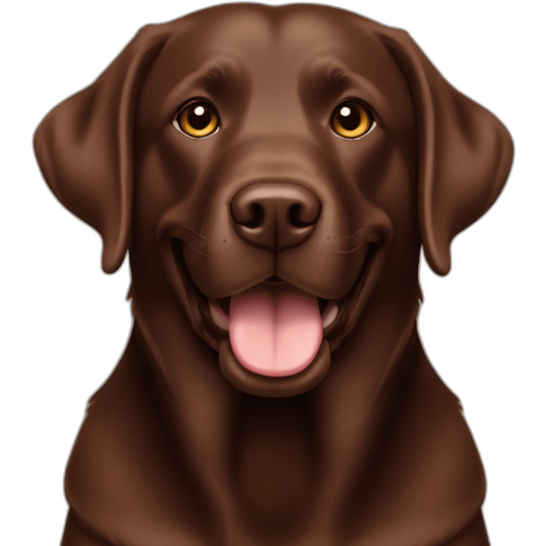 Labrador Retriver chocolate color very happy emoji