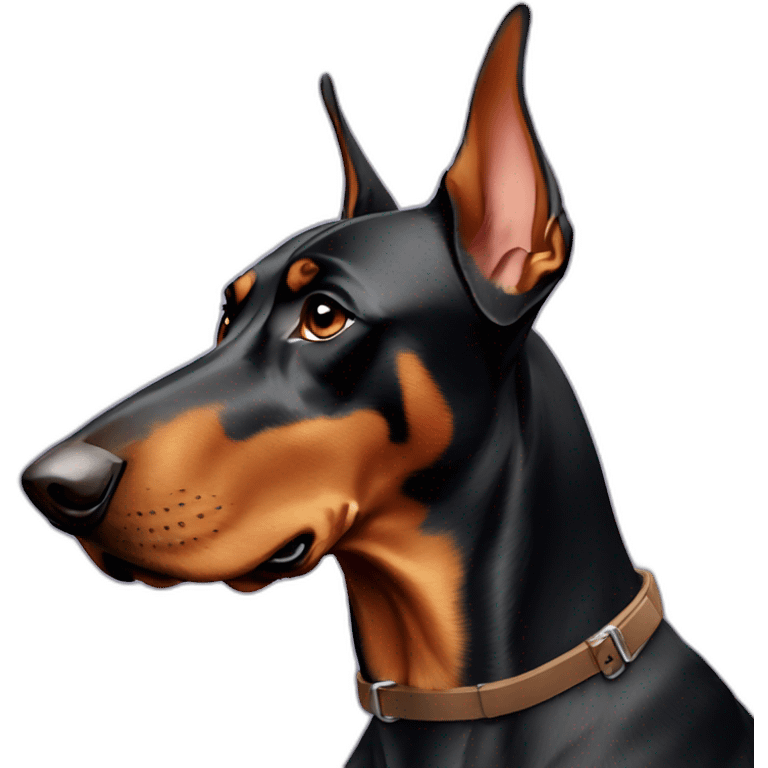 Two dobermans no cropped ears emoji