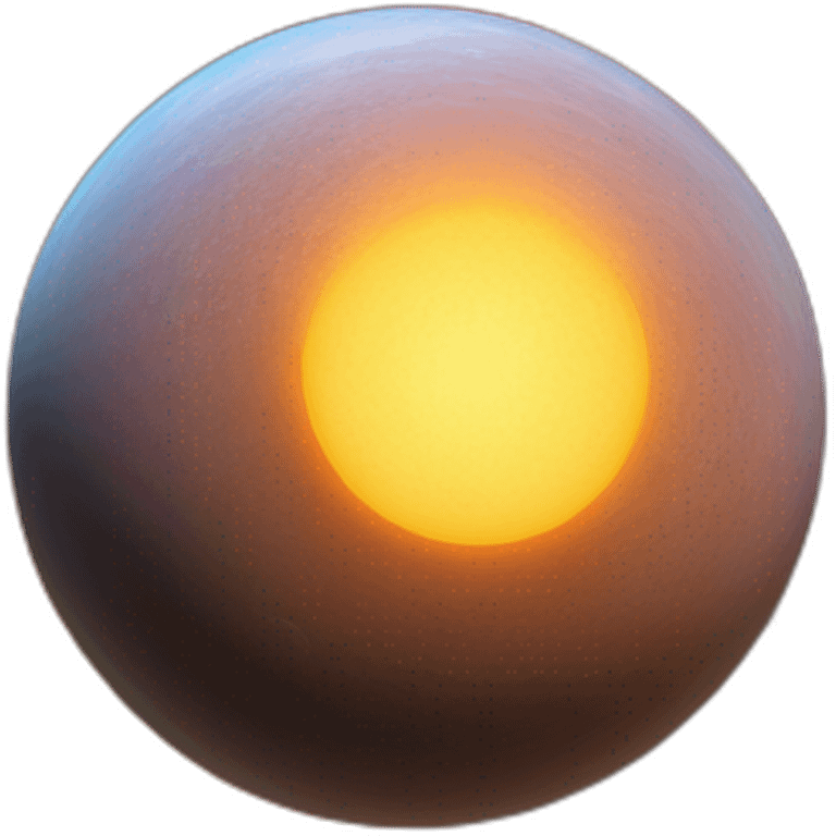 Exoplanet orbiting a sun emoji