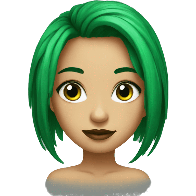 chica tatuada con ojos verdes emoji