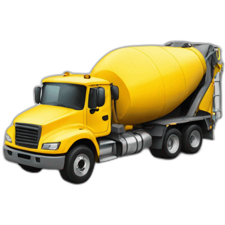 Concrete truck yellow emoji