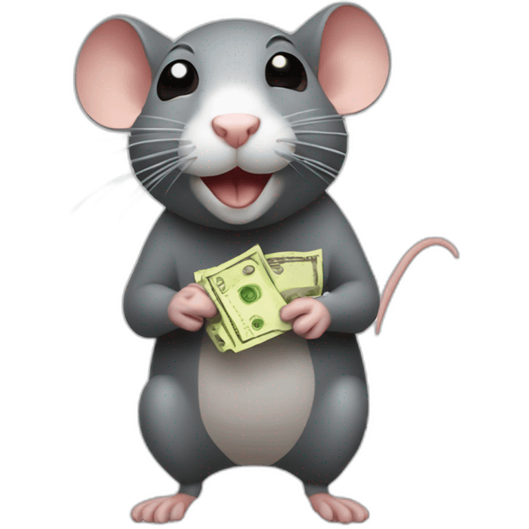 Rat with money emoji