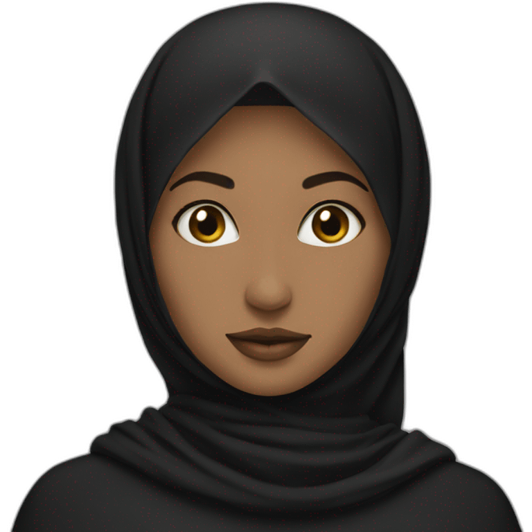 Hijab en noir emoji