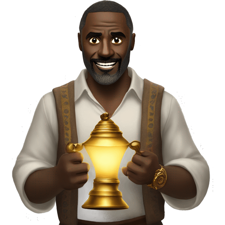 idris elba genie with lamp emoji