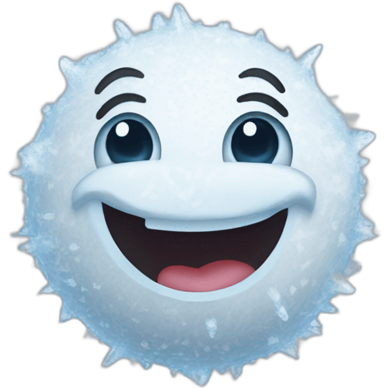 Frozen snowball emoji