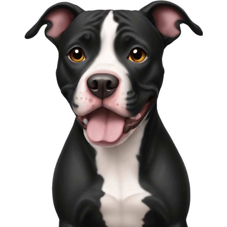 Black pit bull emoji