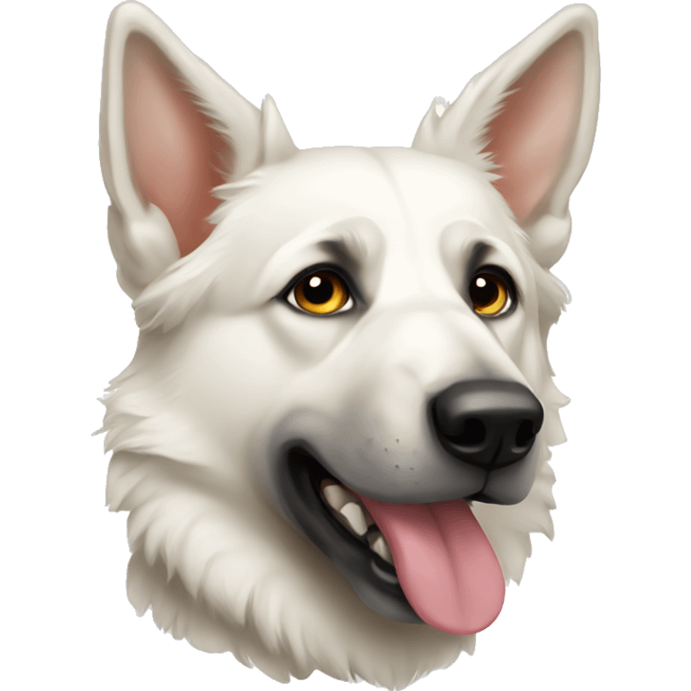 White German shepherd  emoji