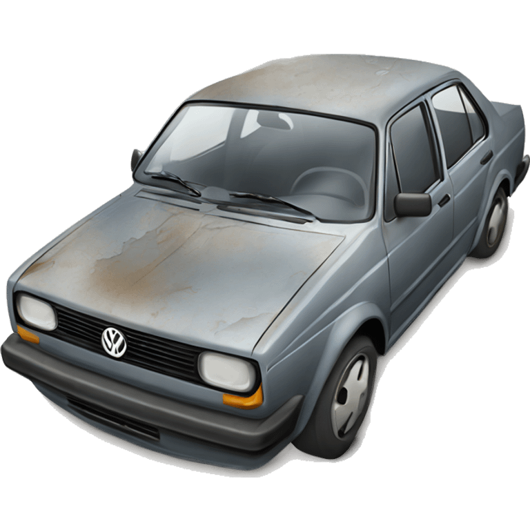 Beat up Volkswagen Jetta emoji