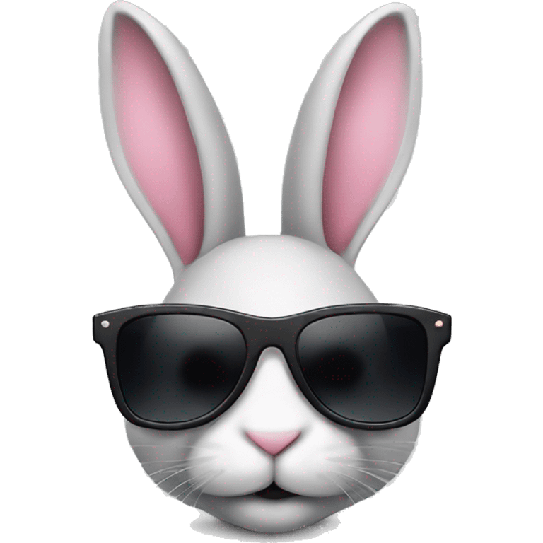 Bunny wear sunglasses emoji