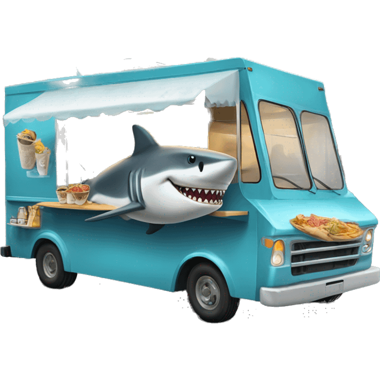 Shark food truck emoji