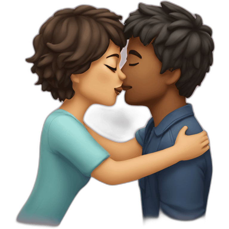 romantic kiss emoji