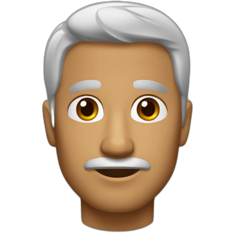 Hombre  pelo castaño corto 55 años emoji