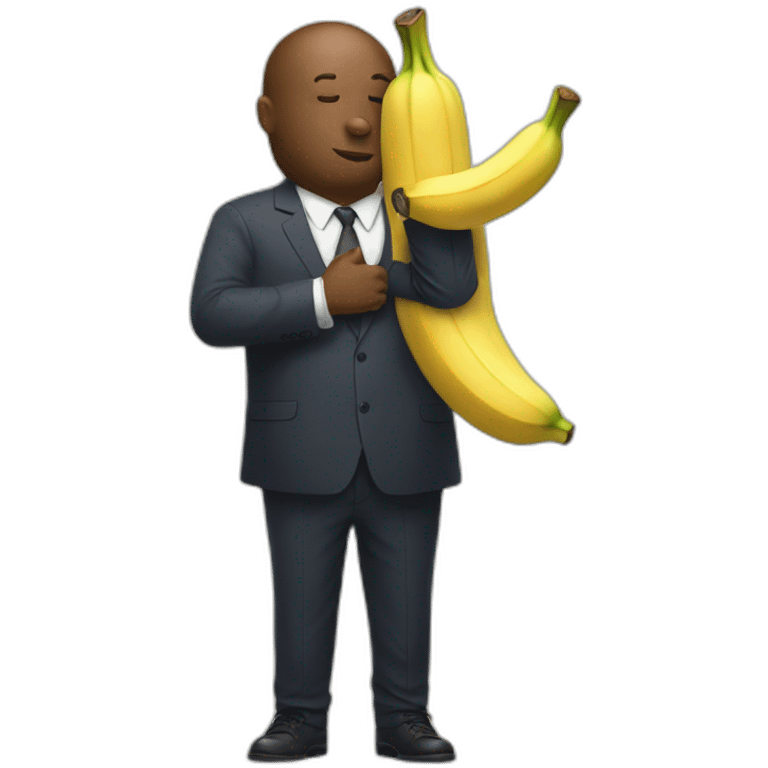 Big man Kissing banana emoji