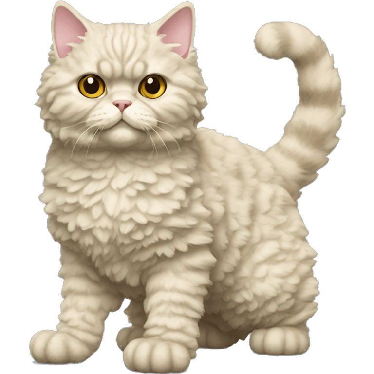 Selkirk Rex Cat Full Body emoji