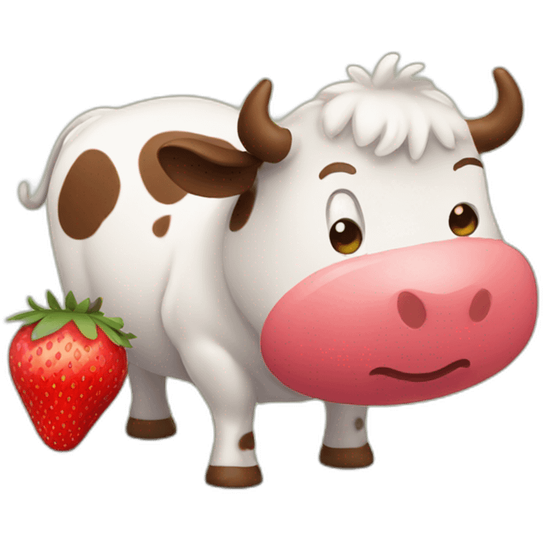 strawberry cow emoji