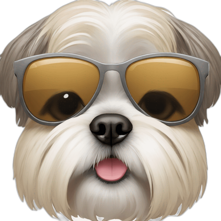 Shih tzu wearing sunglasses  emoji