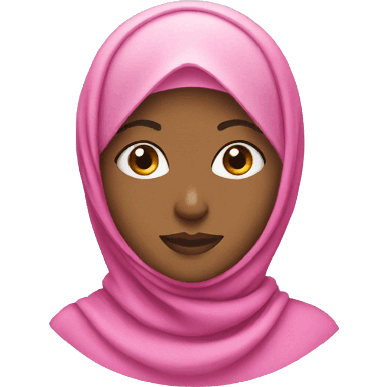 Muslim woman with pink hijab emoji