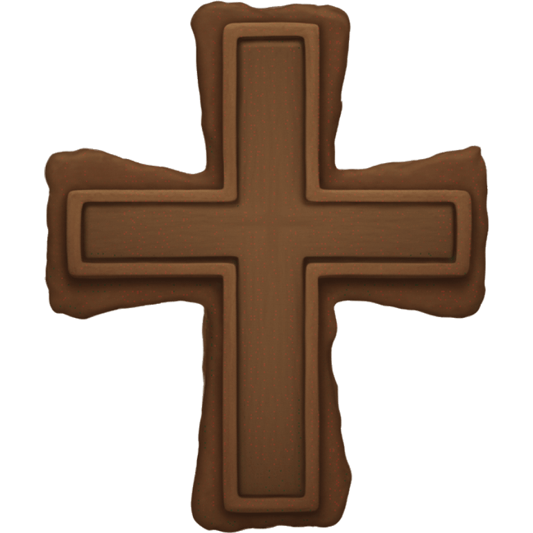 Brown cross emoji