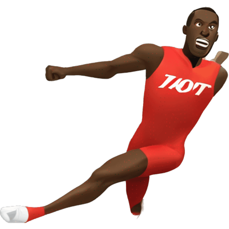 generate a logo of  red shadow usain bolt winning lightning bolt logo emoji