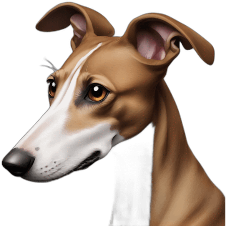 Galgo español atigrado marrón oscuro emoji