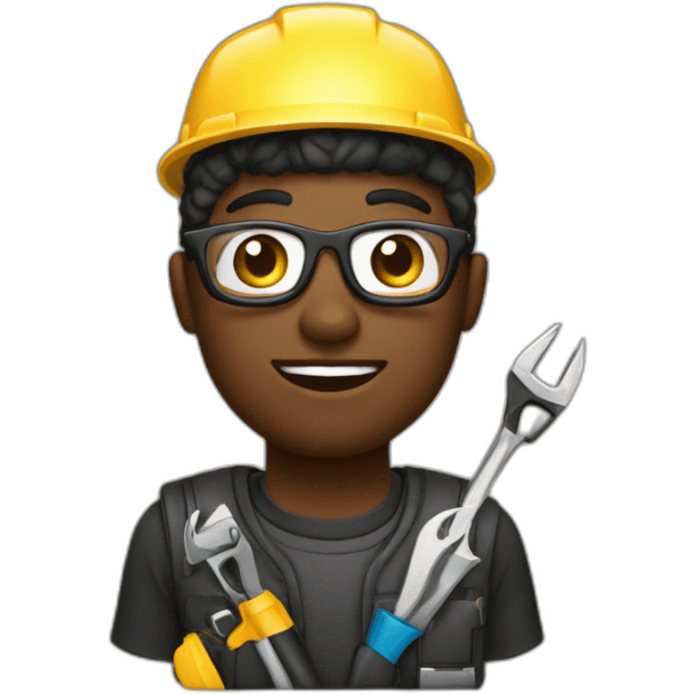 black Informaticien with tools emoji