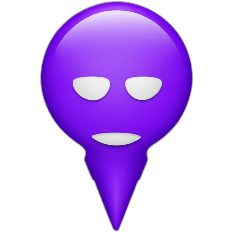 purple pushpin emoji