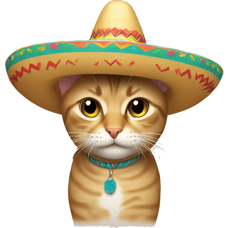 cat wearing a sombrero emoji