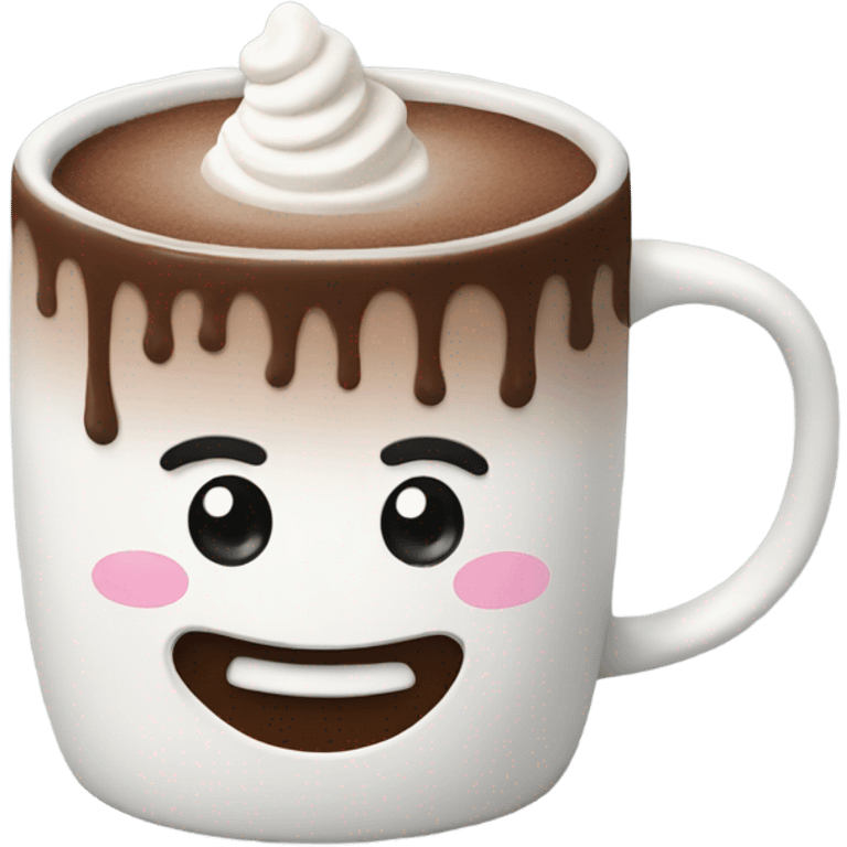 Hot cocoa in a mug  emoji