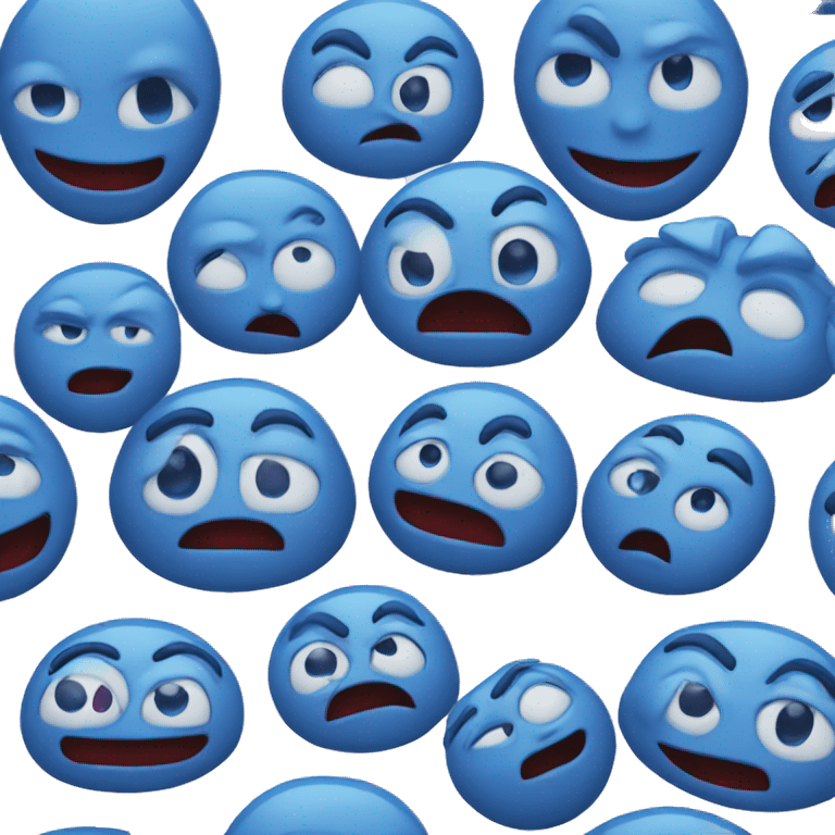 Blue evil emoji  emoji