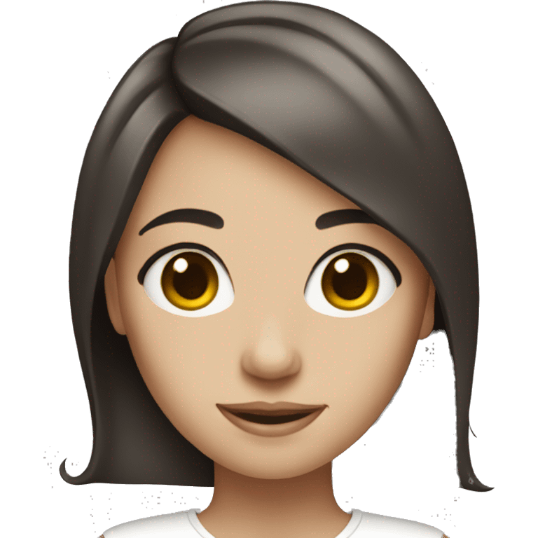 A white, brunette girl emoji